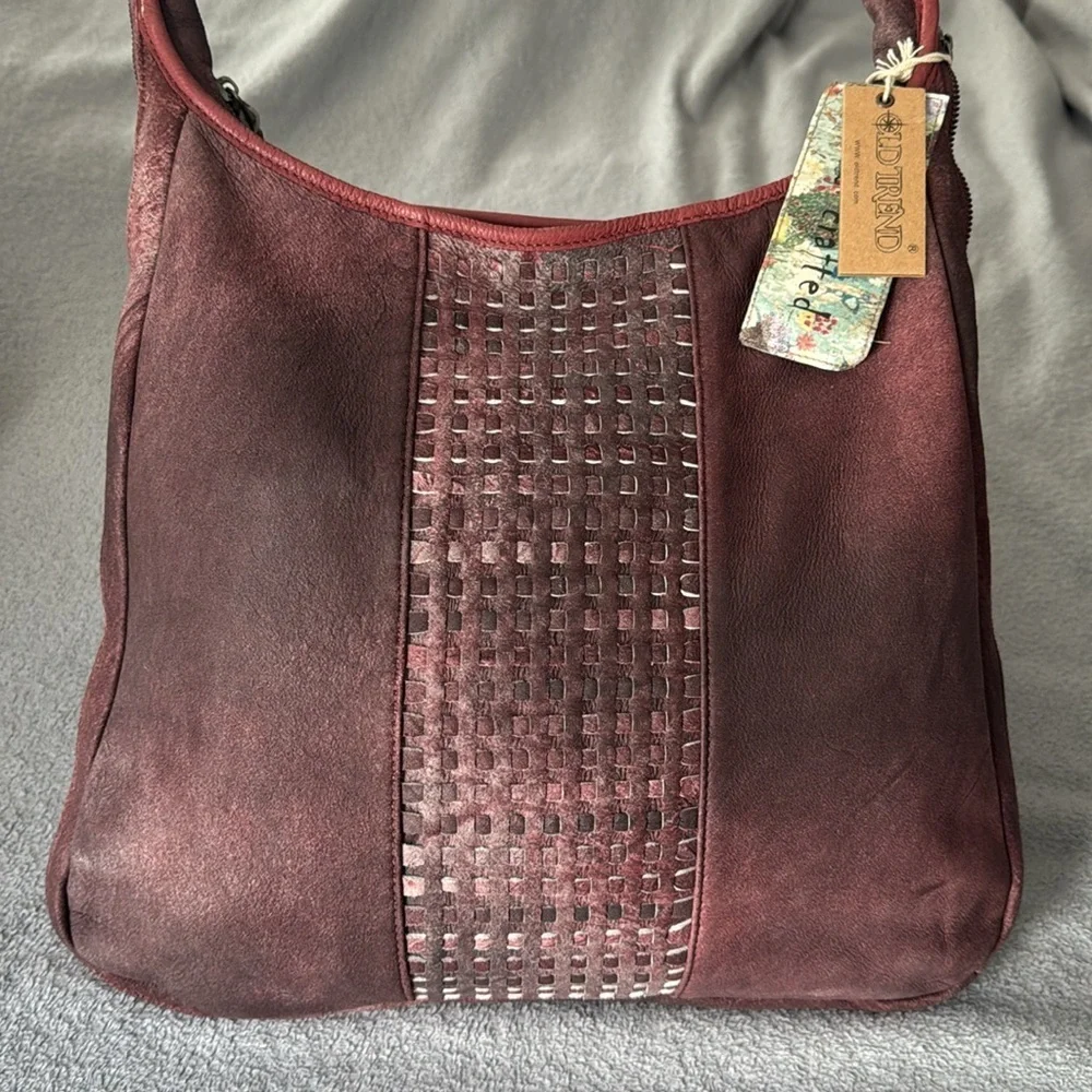 Old Trend Women's Genuine Leather Dorado Expandable Hobo Bag NWT - Picture 6 of 17